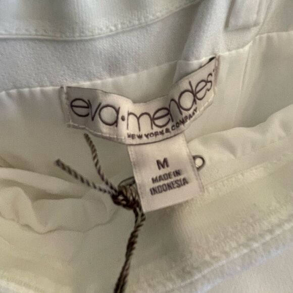 New Eva Mendes White Lace Strapless Dress Women’s Size Medium Bride Bridal - Picture 3 of 8